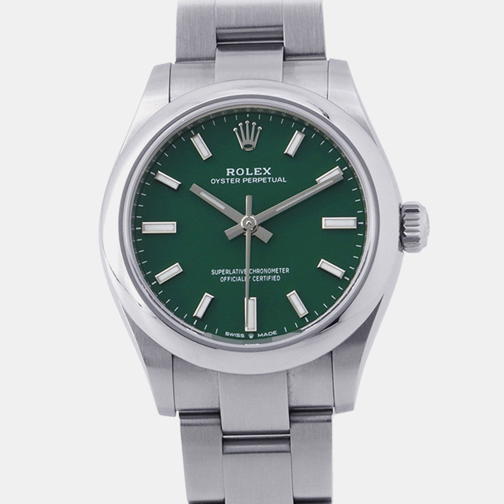 Rolex Oyster Perpetual 277200 Green Stainless Steel Automatic Womens Watches 31mm