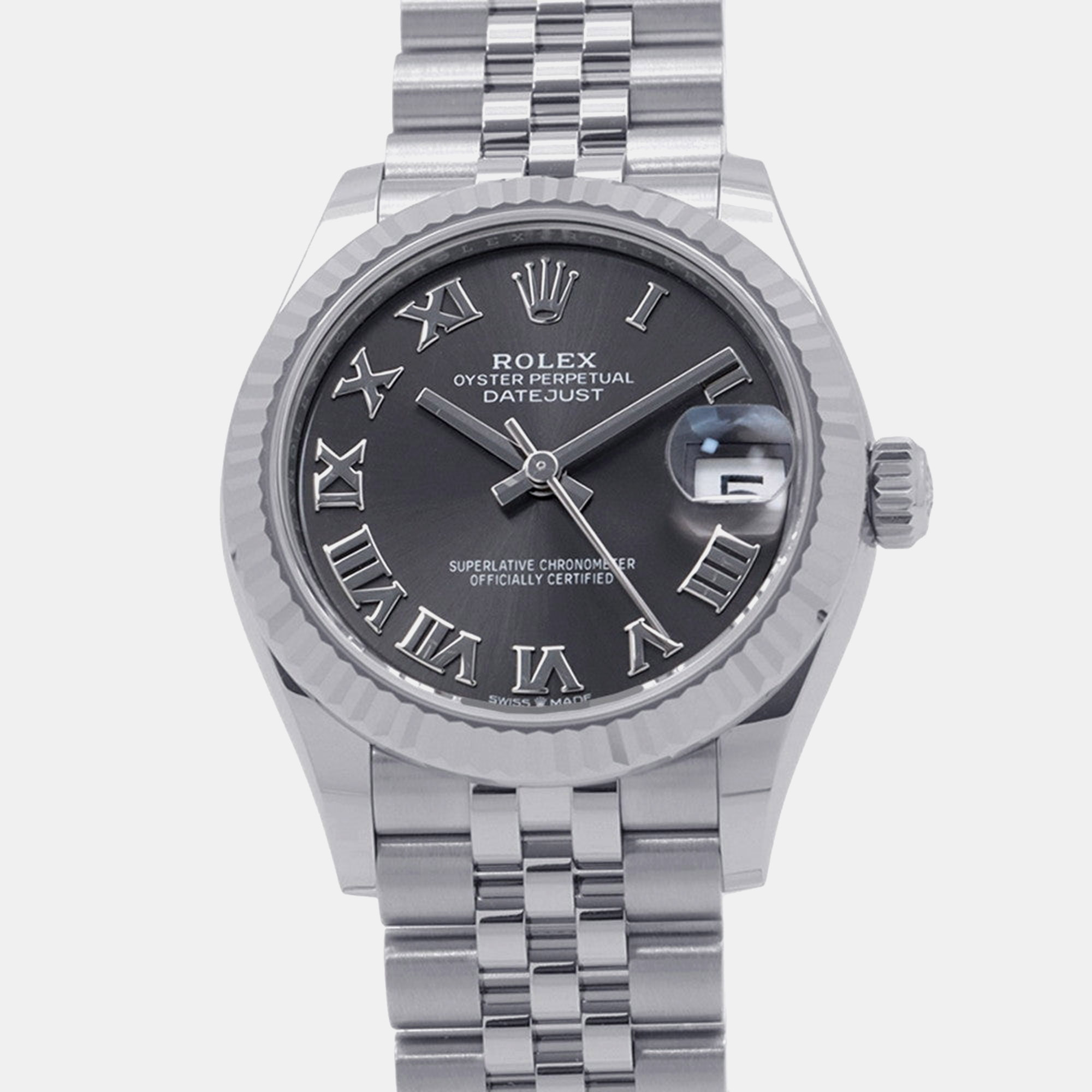 Rolex Datejust 278274 Grey 18K White Gold Stainless Steel Automatic Womens Wristwatch 31mm