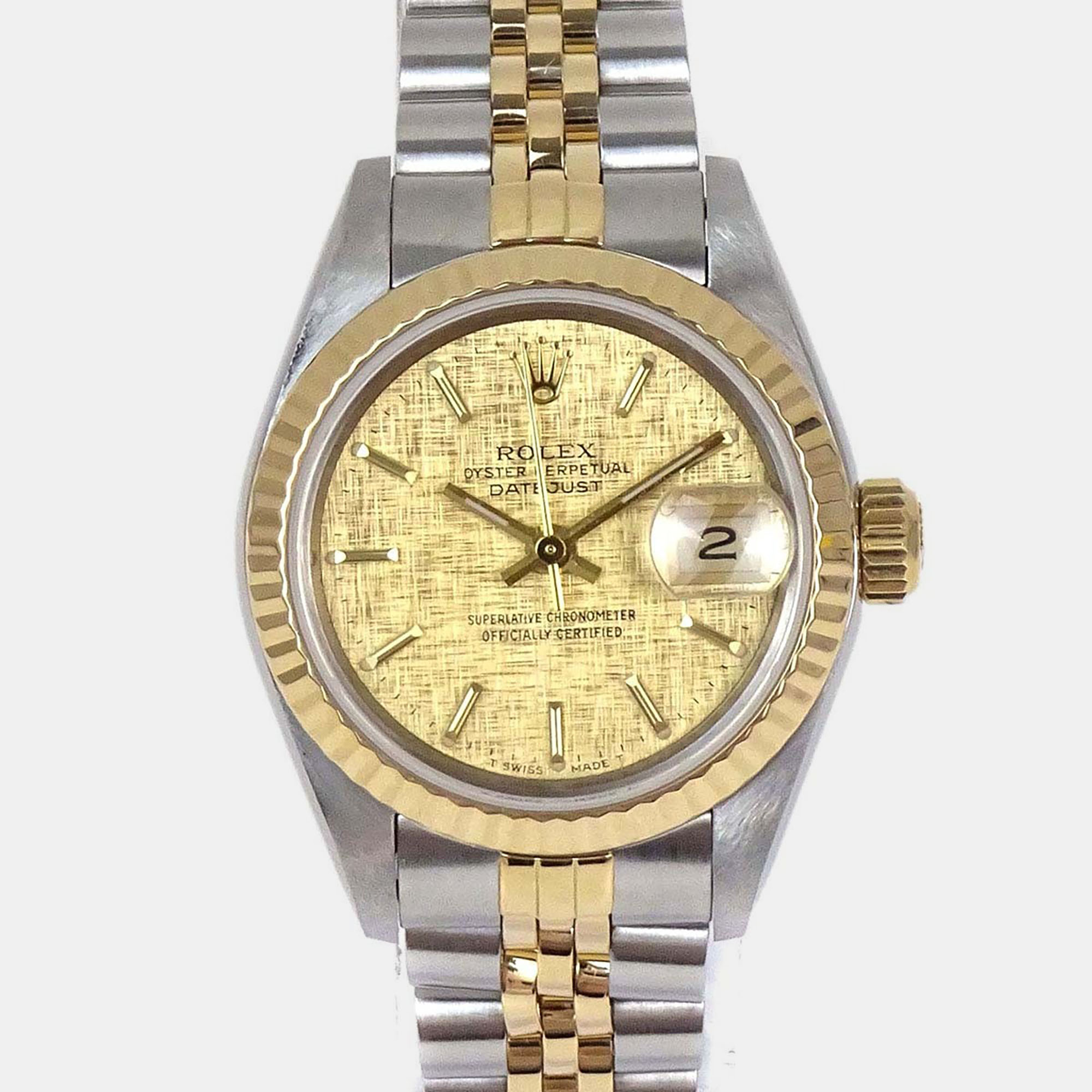 Rolex Datejust 69173 Gold 18K Yellow Gold Stainless Steel Automatic Womens Wristwatch 26mm
