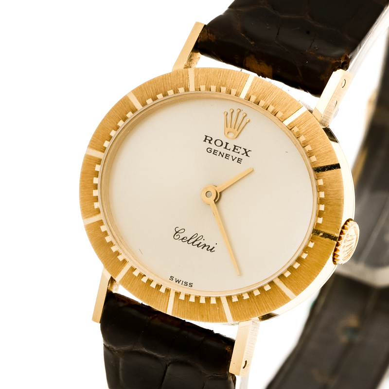 

Rolex Silver Dial, Brown