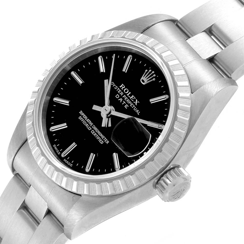 

Rolex Black Stainless Steel Date