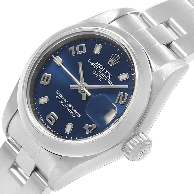 

Rolex Blue Stainless Steel Date