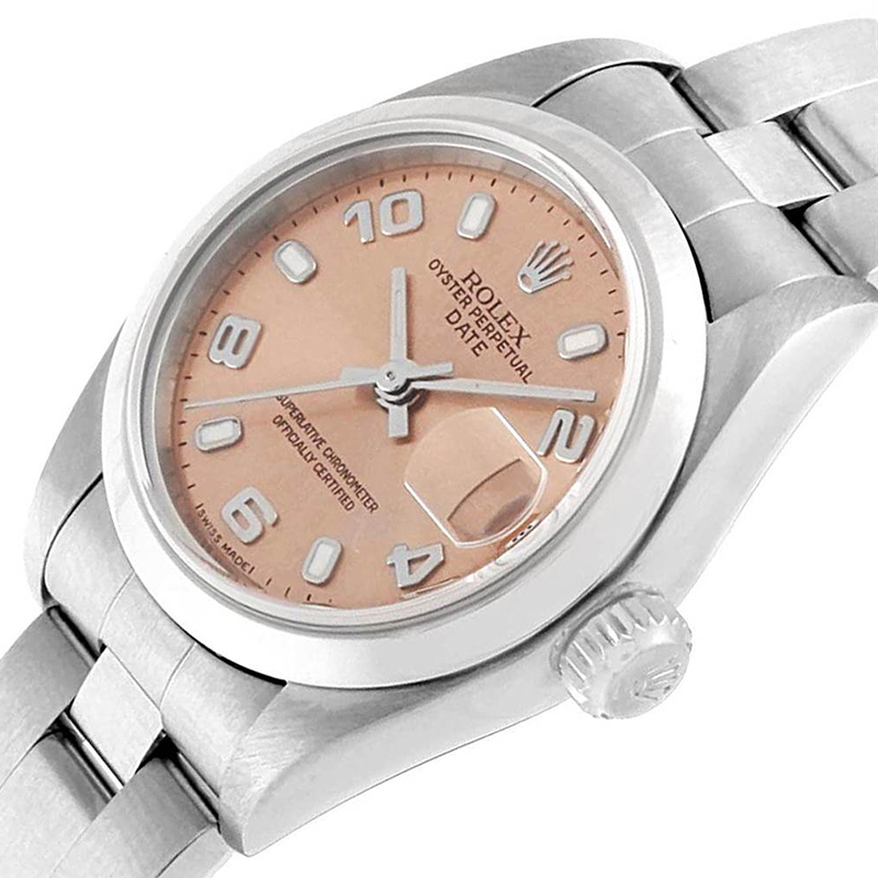 

Rolex Salmon Stainless Steel Date, Pink