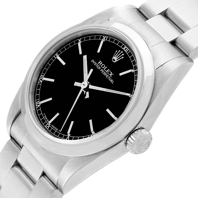 

Rolex Black Stainless Steel Oyster Perpetual