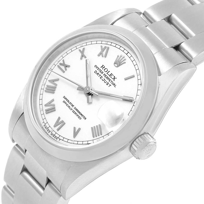 

Rolex White Stainless Steel Datejust