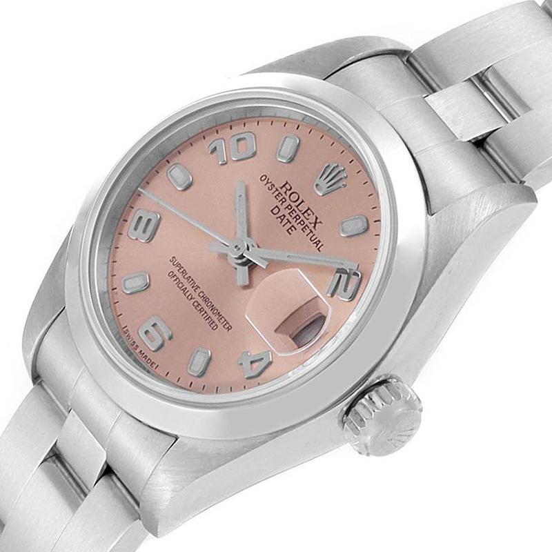 

Rolex Salmon Stainless Steel Date, Pink