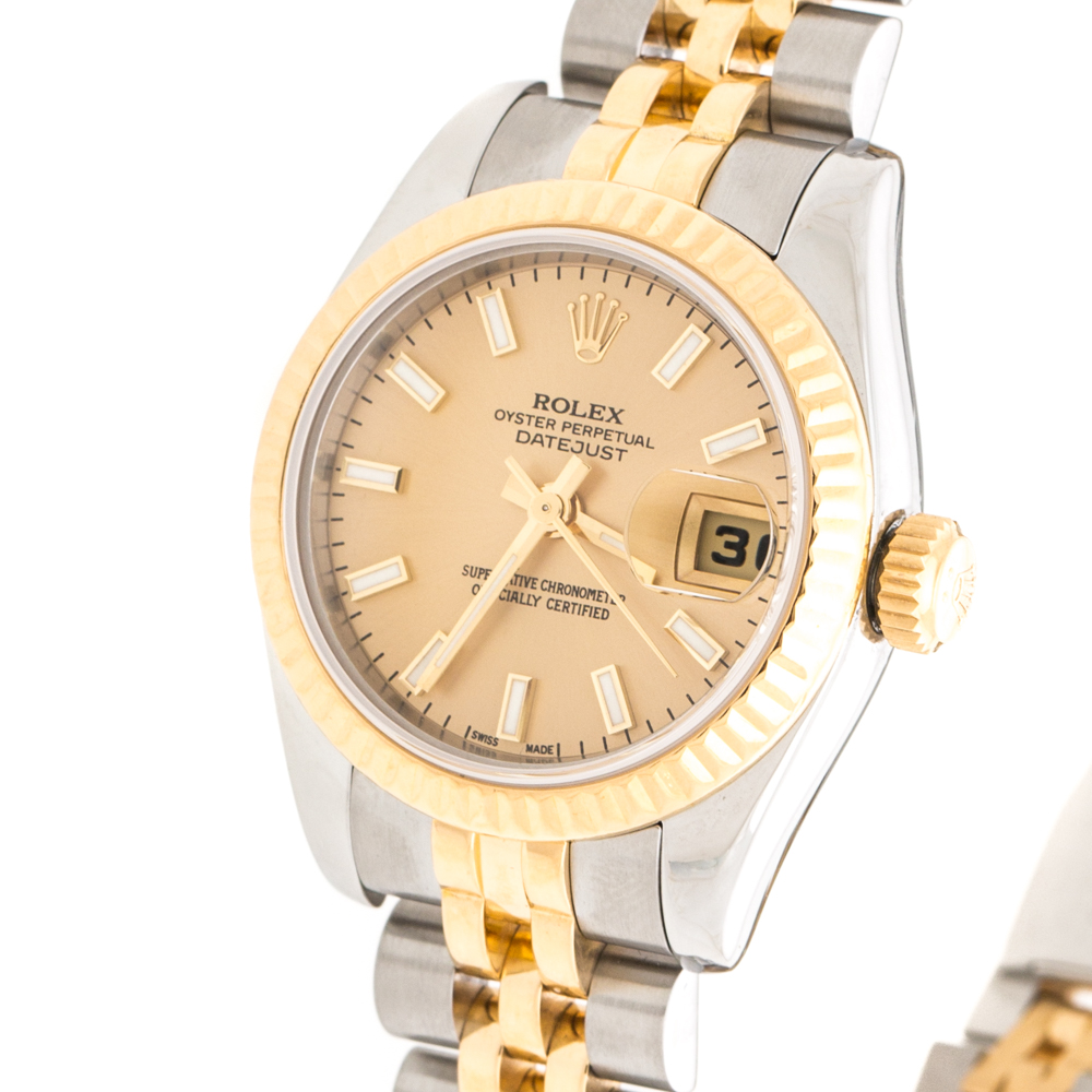 

Rolex Yellow Gold Stainless Steel Datejust, Silver
