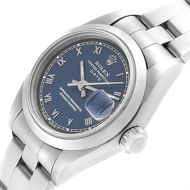 

Rolex Blue Stainless Steel Date