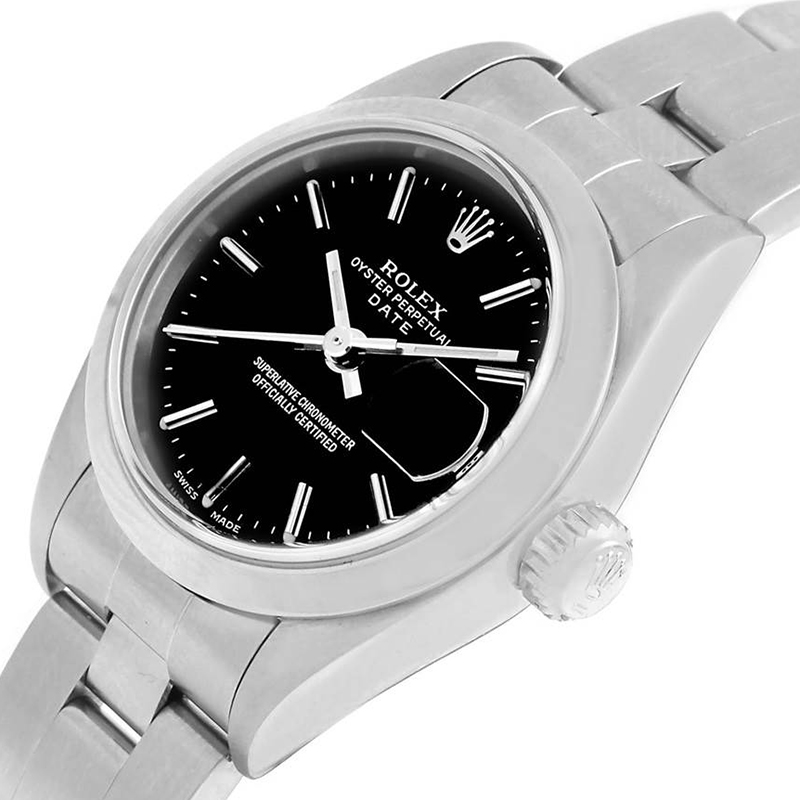 

Rolex Black Stainless Steel Date
