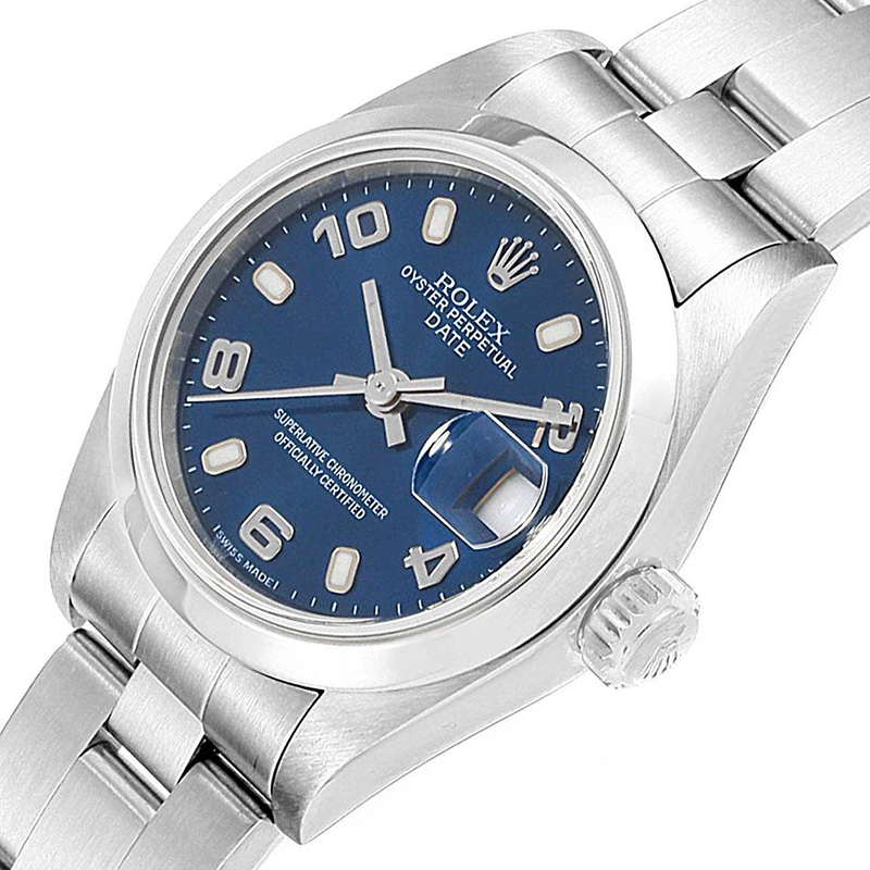 

Rolex Blue Stainless Steel Date