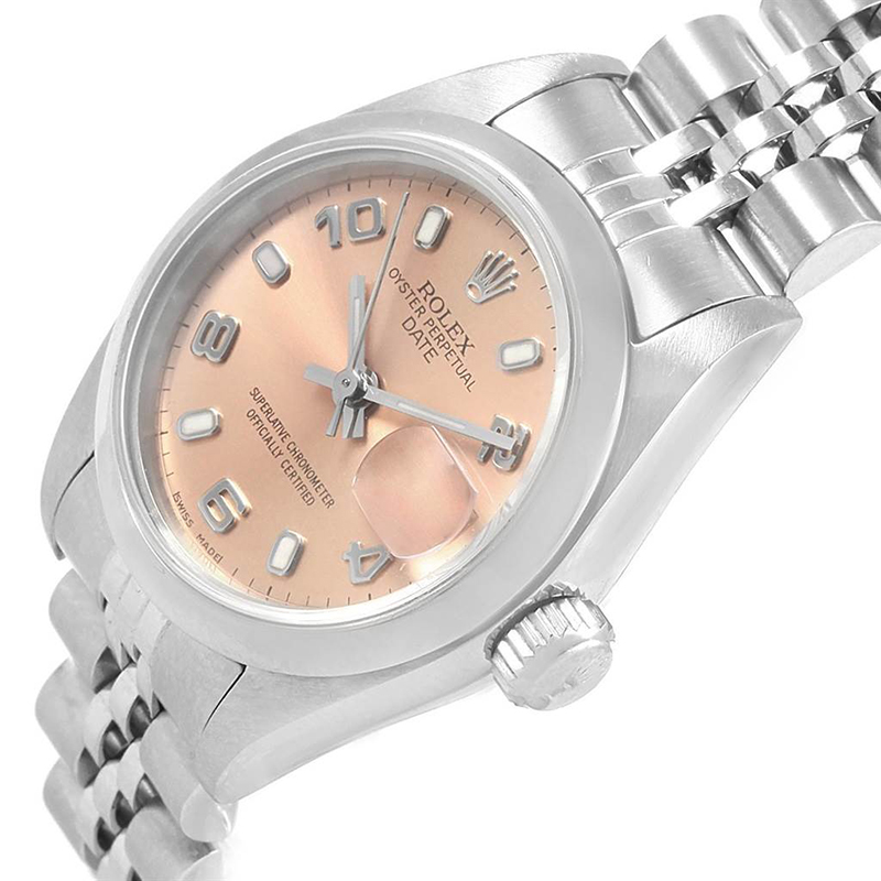 

Rolex Salmon Stainless Steel Date, Pink