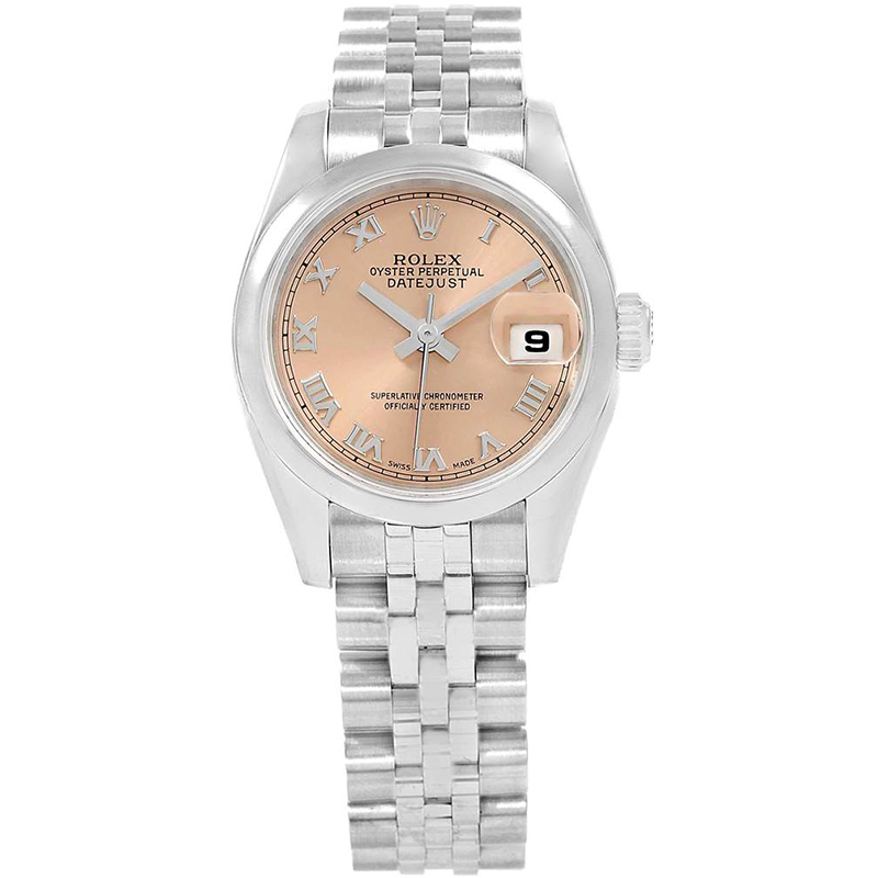 Rolex Salmon Stainless Steel Datejust 179160 Women's Wristwatch 26MM