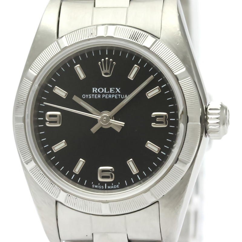 

Rolex Black Stainless Steel Oyster Perpetual