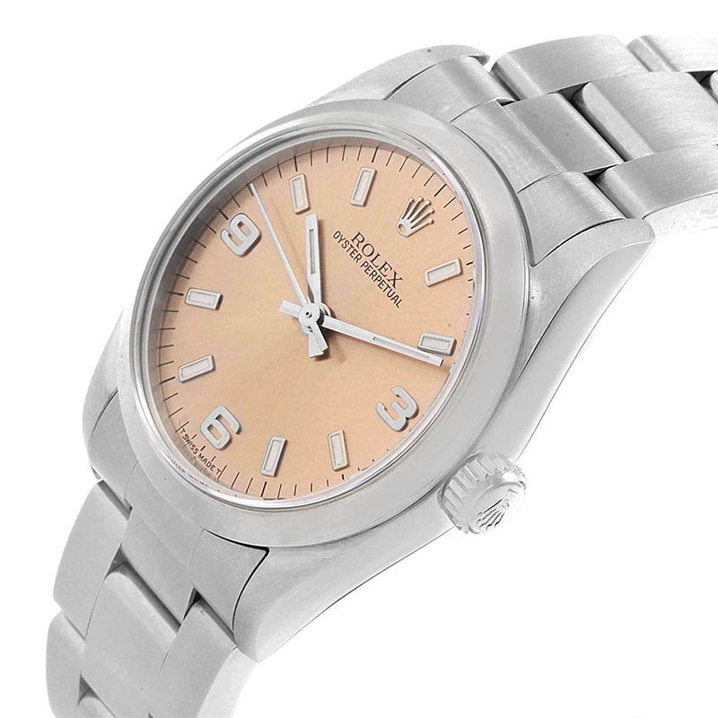 

Rolex Salmon Stainless Steel Oyster, Brown