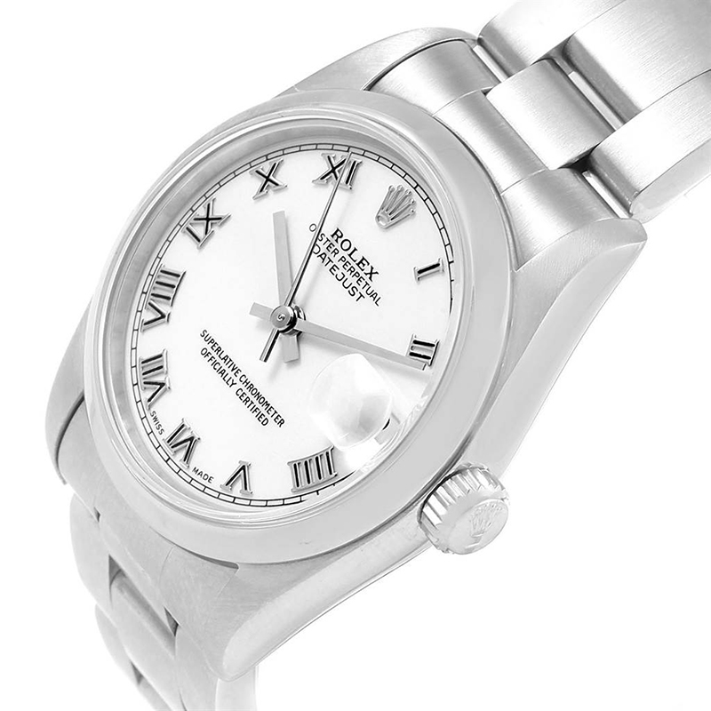 

Rolex White Stainless Steel Datejust