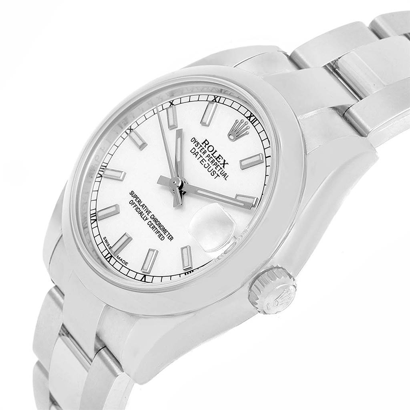 

Rolex White Stainless Steel Datejust