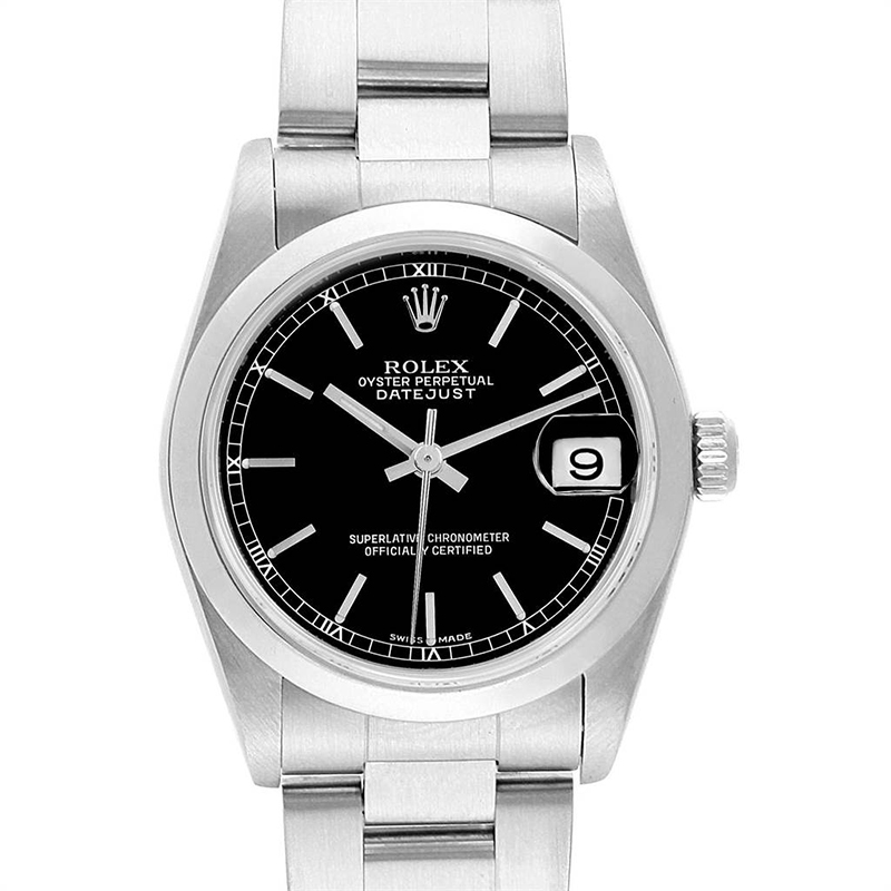 

Rolex Black and Stainless Steel Datejust