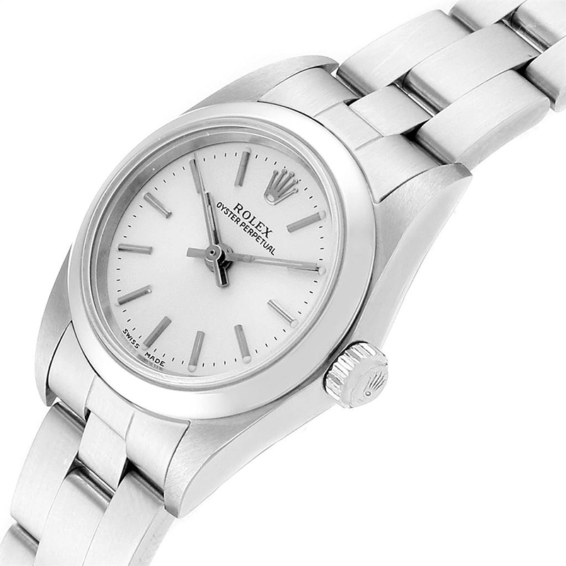 

Rolex Silver and Stainless Steel Oyster Perpetual Nondate