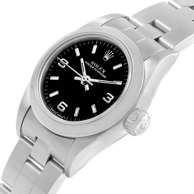 

Rolex Black Stainless Steel Oyster Perpetual