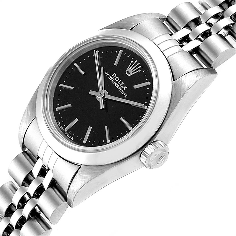 

Rolex Black Stainless Steel Oyster Perpetual