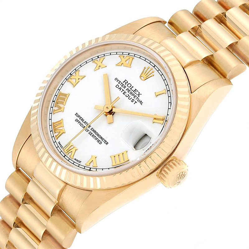 

Rolex White 18K Yellow Gold President Midsize