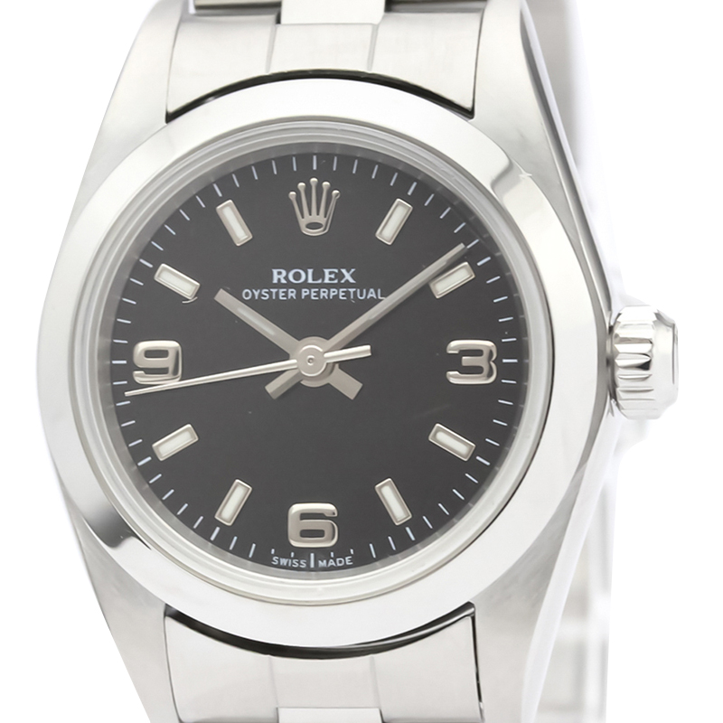 

Rolex Black Stainless Steel Oyster Perpetual