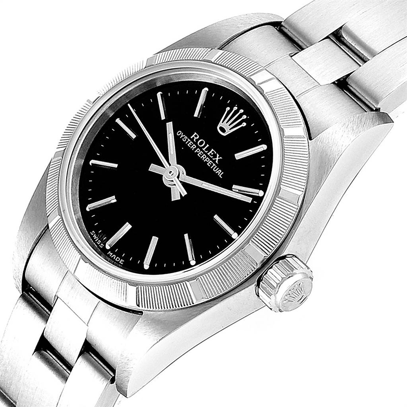 

Rolex Black and Stainless Steel Oyster Perpetual NonDate