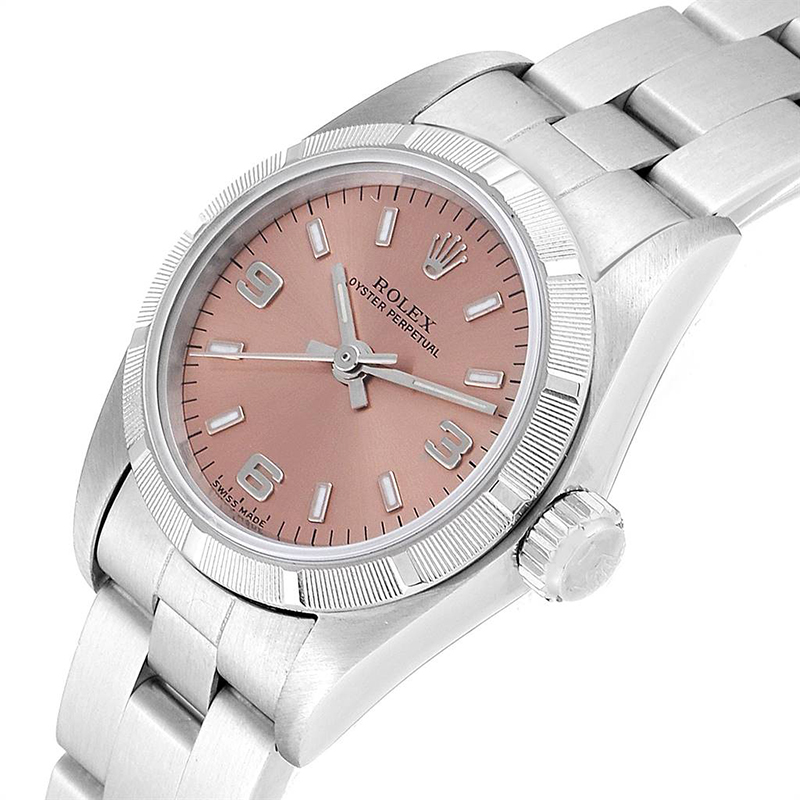 

Rolex Salmon and Stainless Steel Oyster Perpetual, Brown