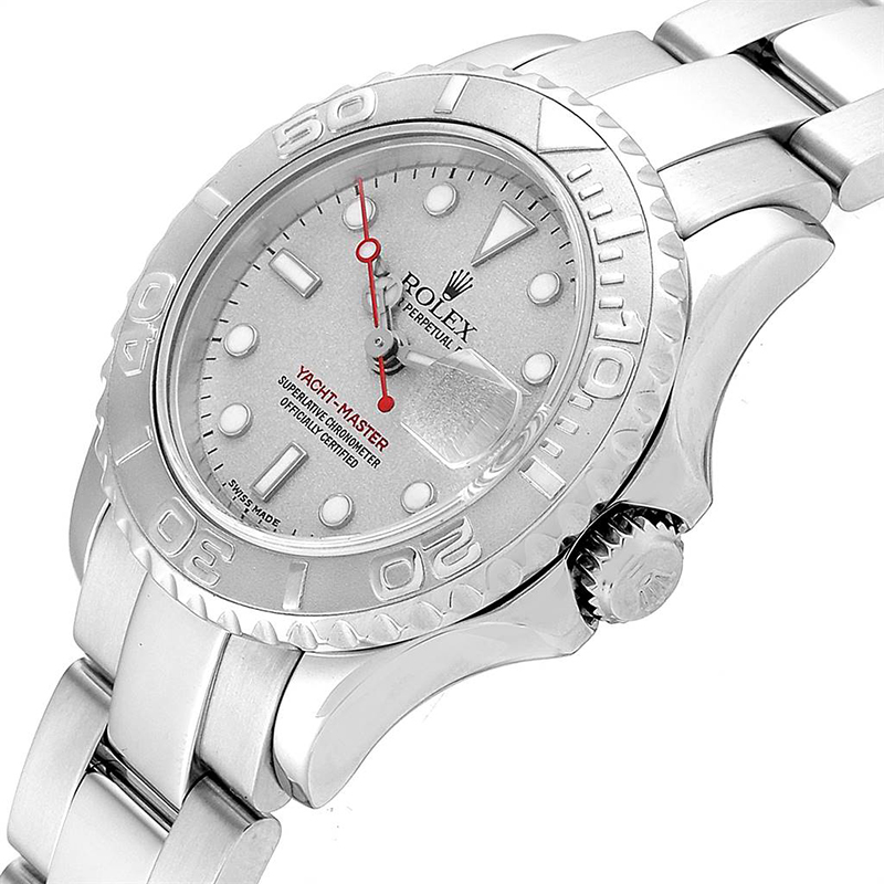 

Rolex Platinum and Stainless Steel Yachtmaster, Silver