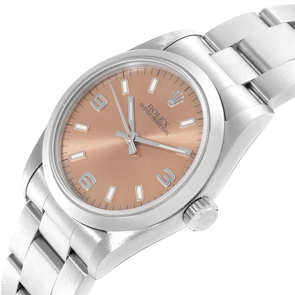 

Rolex Salmon Stainless Steel Oyster Perpetual, Brown