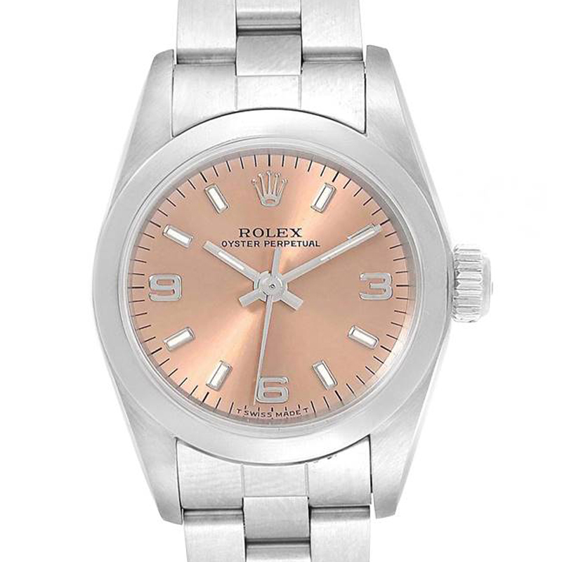 

Rolex Salmon Stainless Steel Oyster Perpetual, Pink