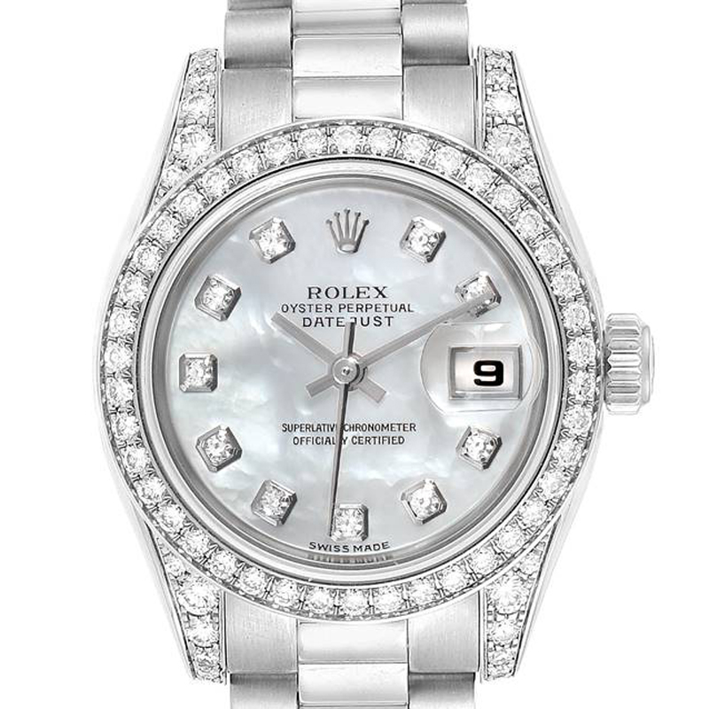 

Rolex Silver MOP Diamonds And