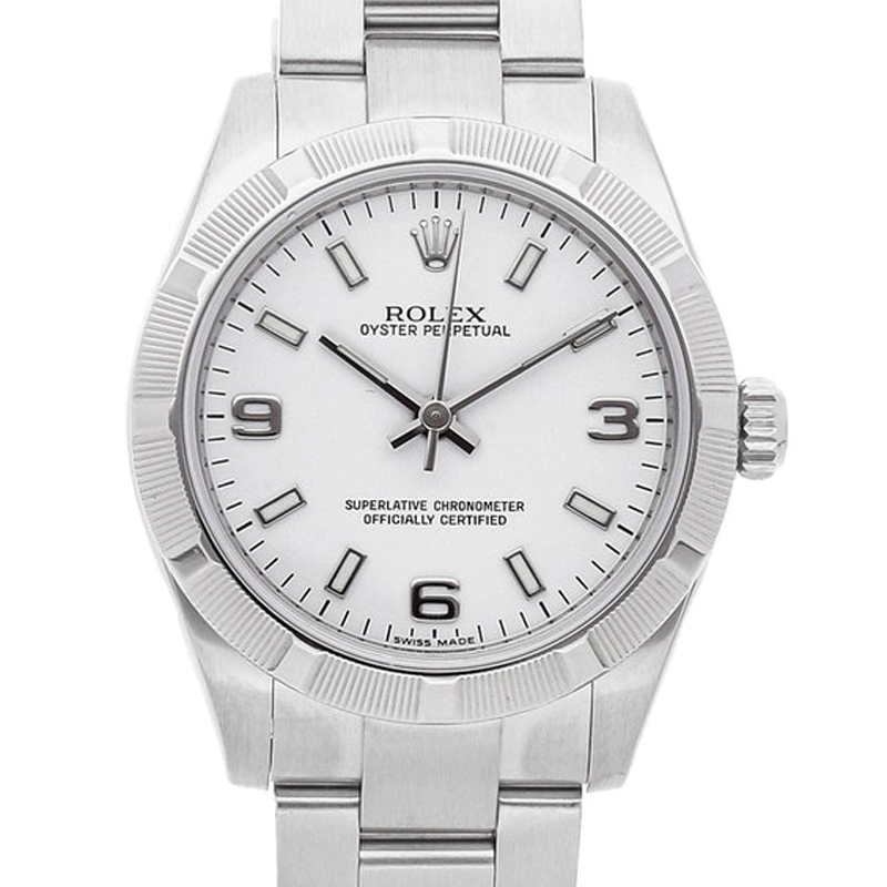 

Rolex White Stainless Steel Oyster Perpetual