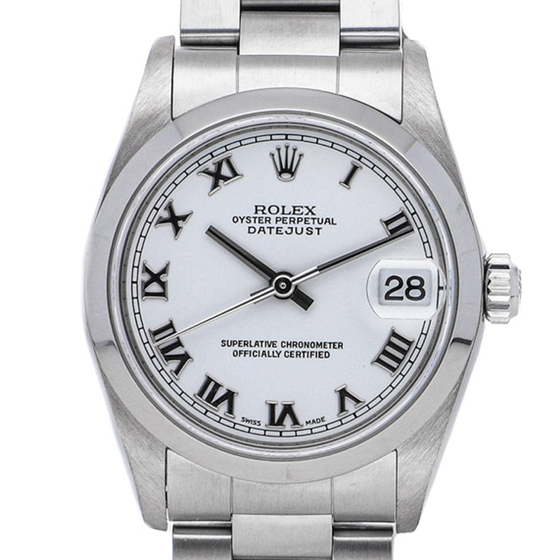 

Rolex White and Stainless Steel Datejust