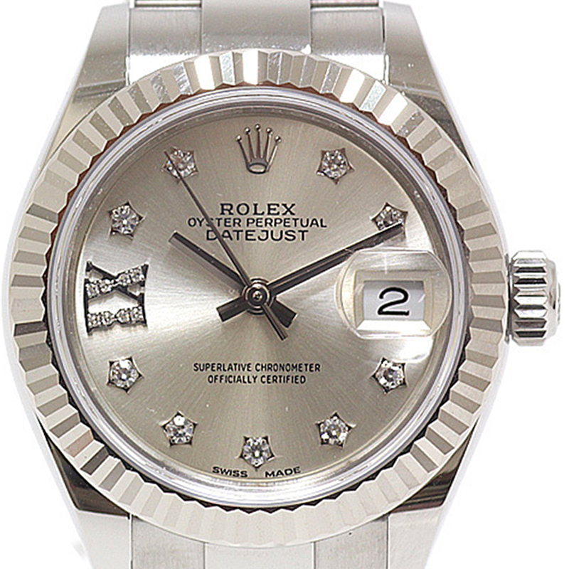 

Rolex Silver Stainless Steel Diamond and