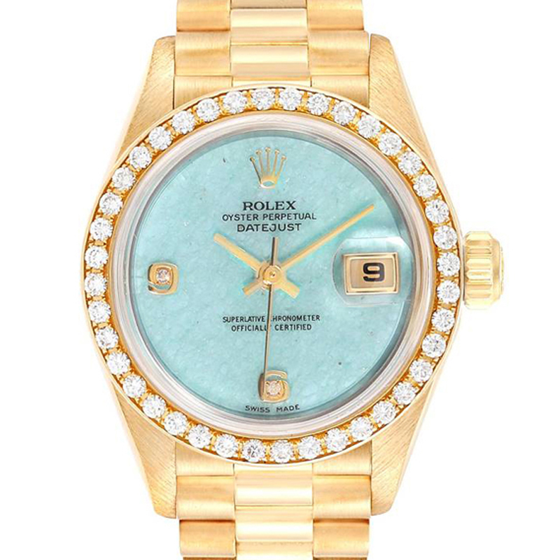 

Rolex Blue Jadeite Diamonds Pave