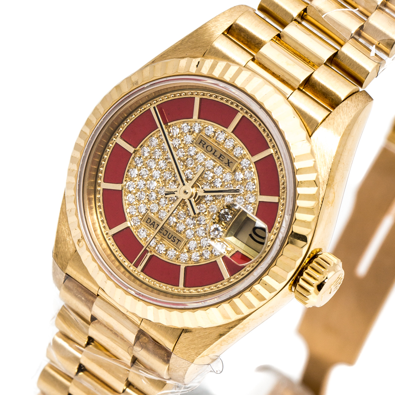 

Rolex Diamond Pave Yellow Gold Datejust