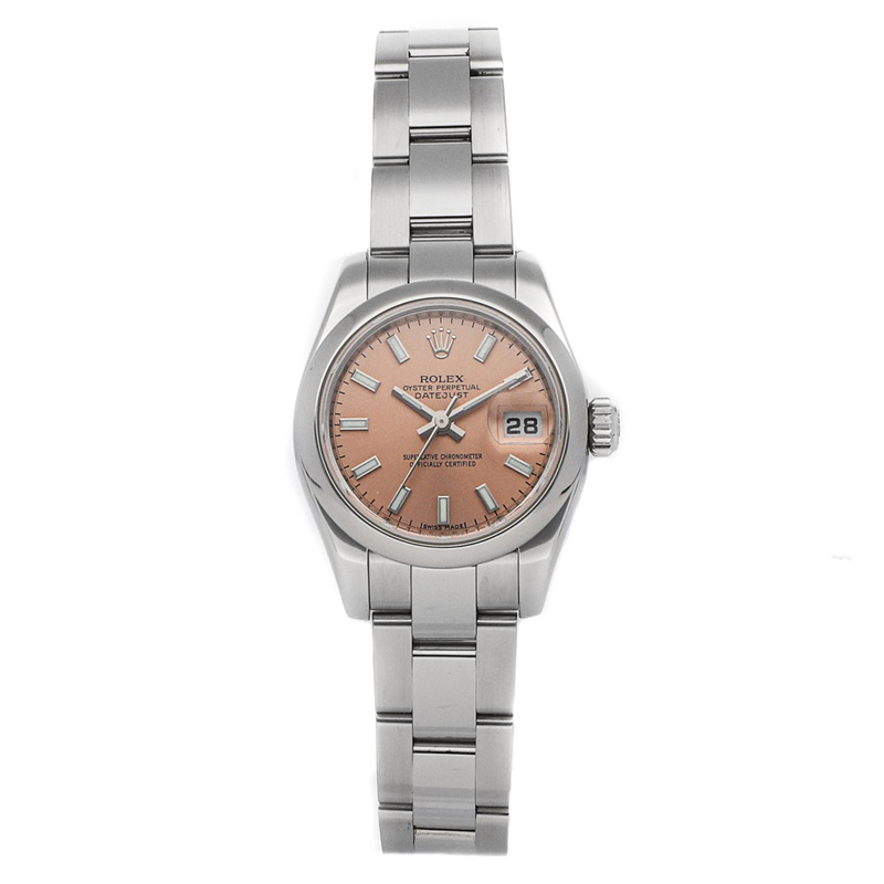 Pre Owned Rolex Pink Stainless Steel Datejust 179160 Women's Wristwatch 26 MM