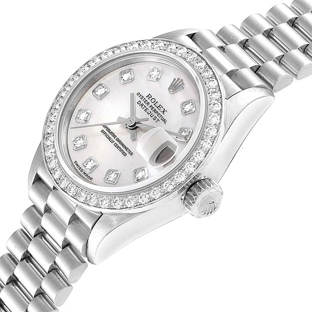 

Rolex MOP Platinum and Diamond President, White