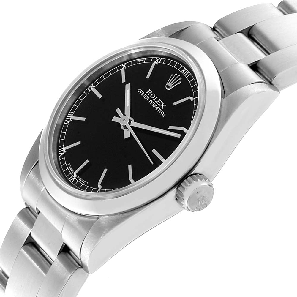 

Rolex Black Stainless Steel Midsize Baton