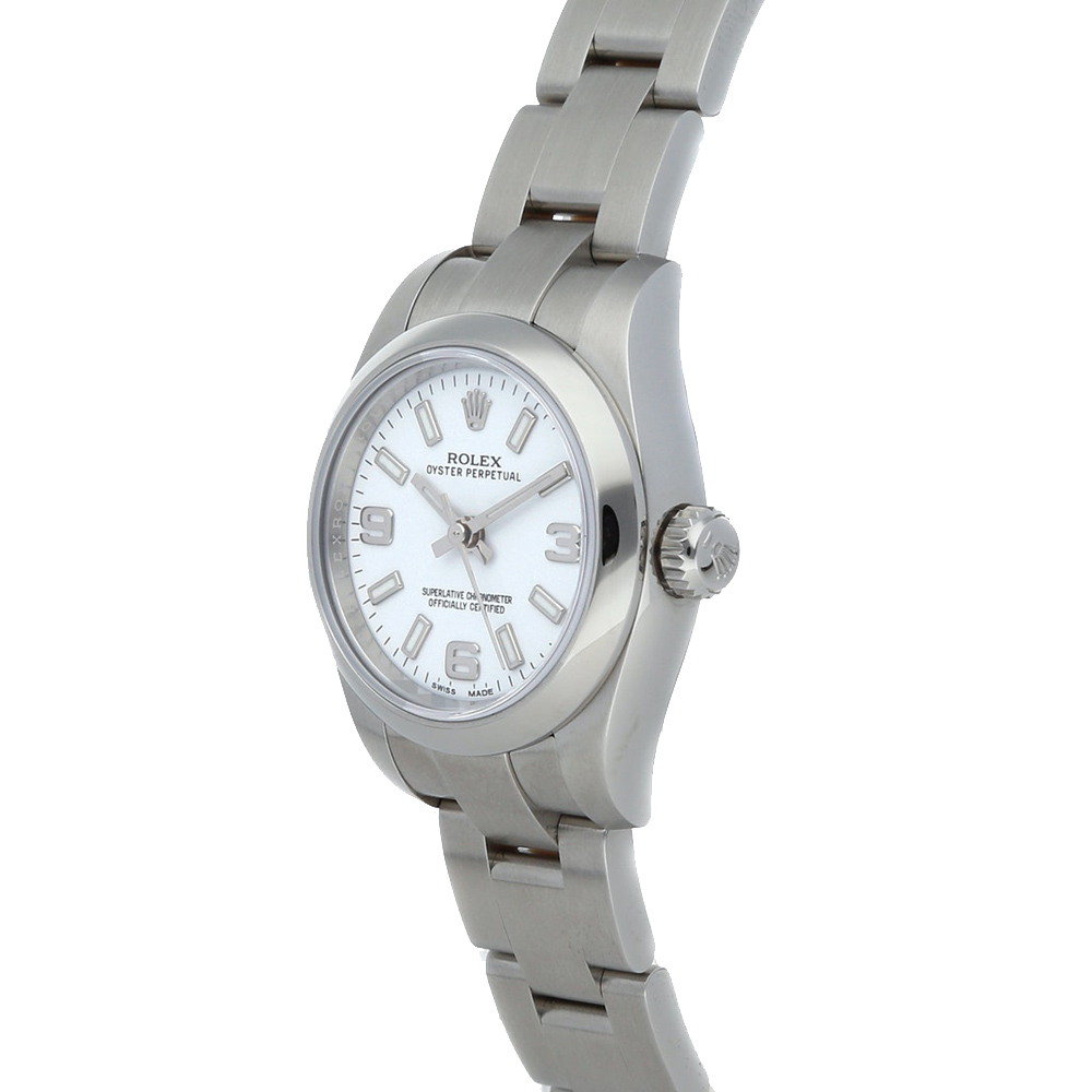 

Rolex White Stainless Steel Oyster Perpetual