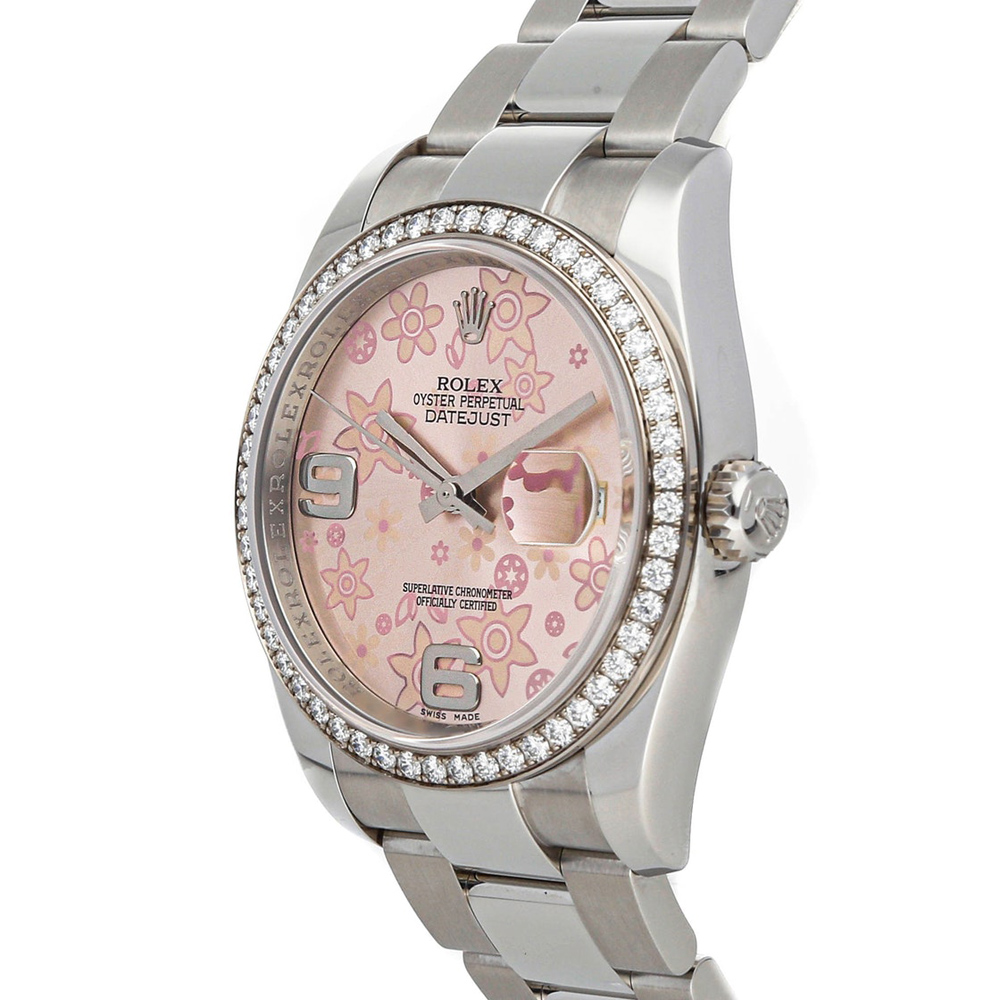 

Rolex Pink Diamonds Stainless Steel Datejust