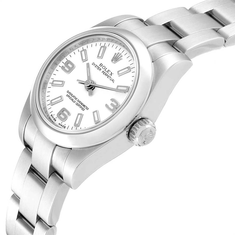 

Rolex White Stainless Steel Oyster Perpetual