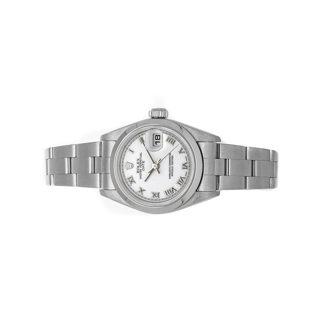 

Rolex White Stainless Steel Oyster Perpetual Date Automatic