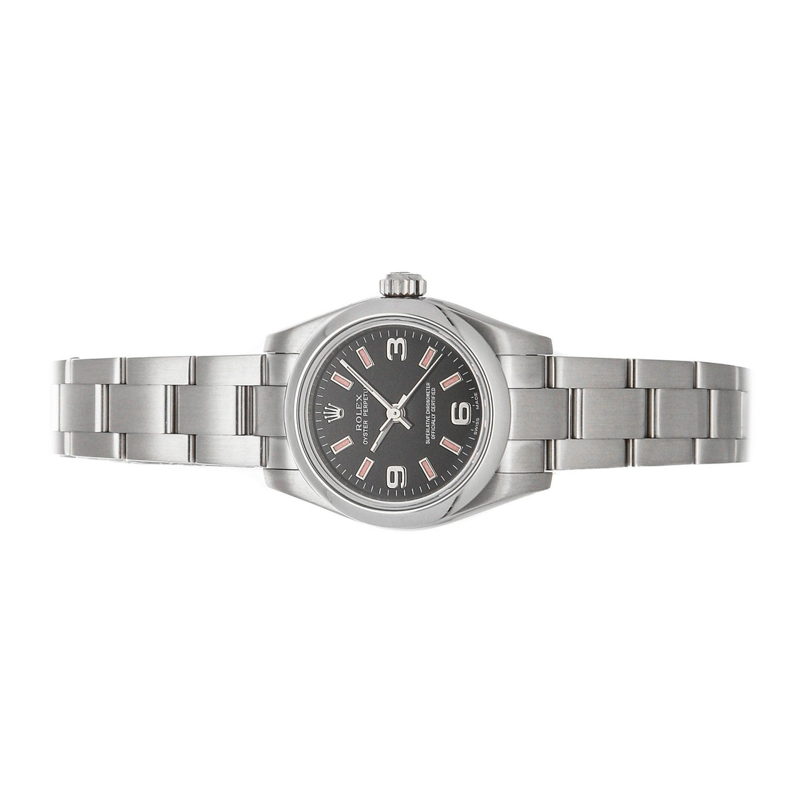 

Rolex Black/Pink Stainless Steel Oyster Perpetual