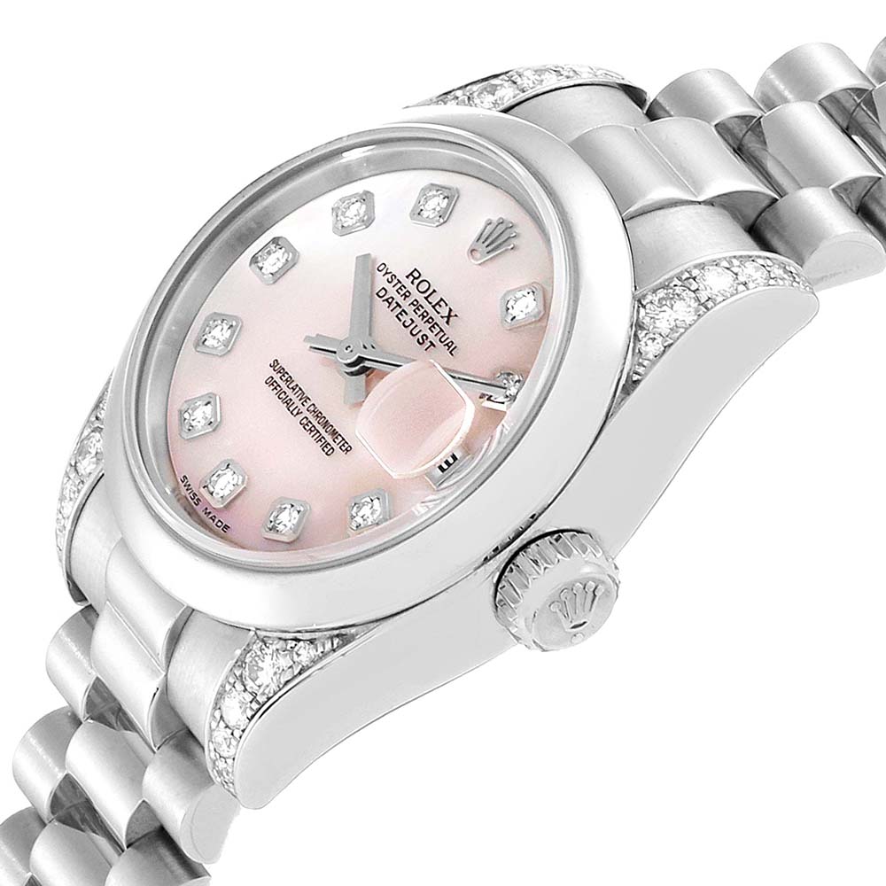 

Rolex Pink MOP Diamonds Platinum President