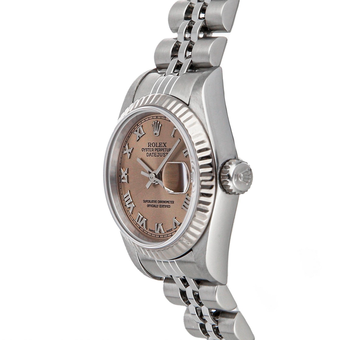 

Rolex Salmon Stainless Steel Datejust, Pink