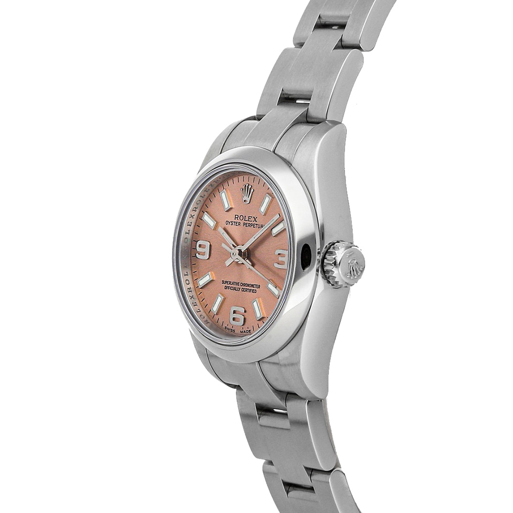 

Rolex Salmon Stainless Steel Oyster Perpetual, Pink