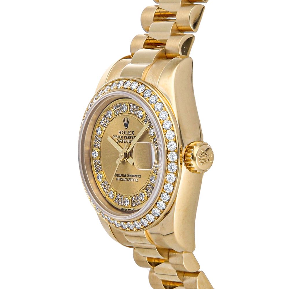 Rolex Champagne Diamonds, Gold