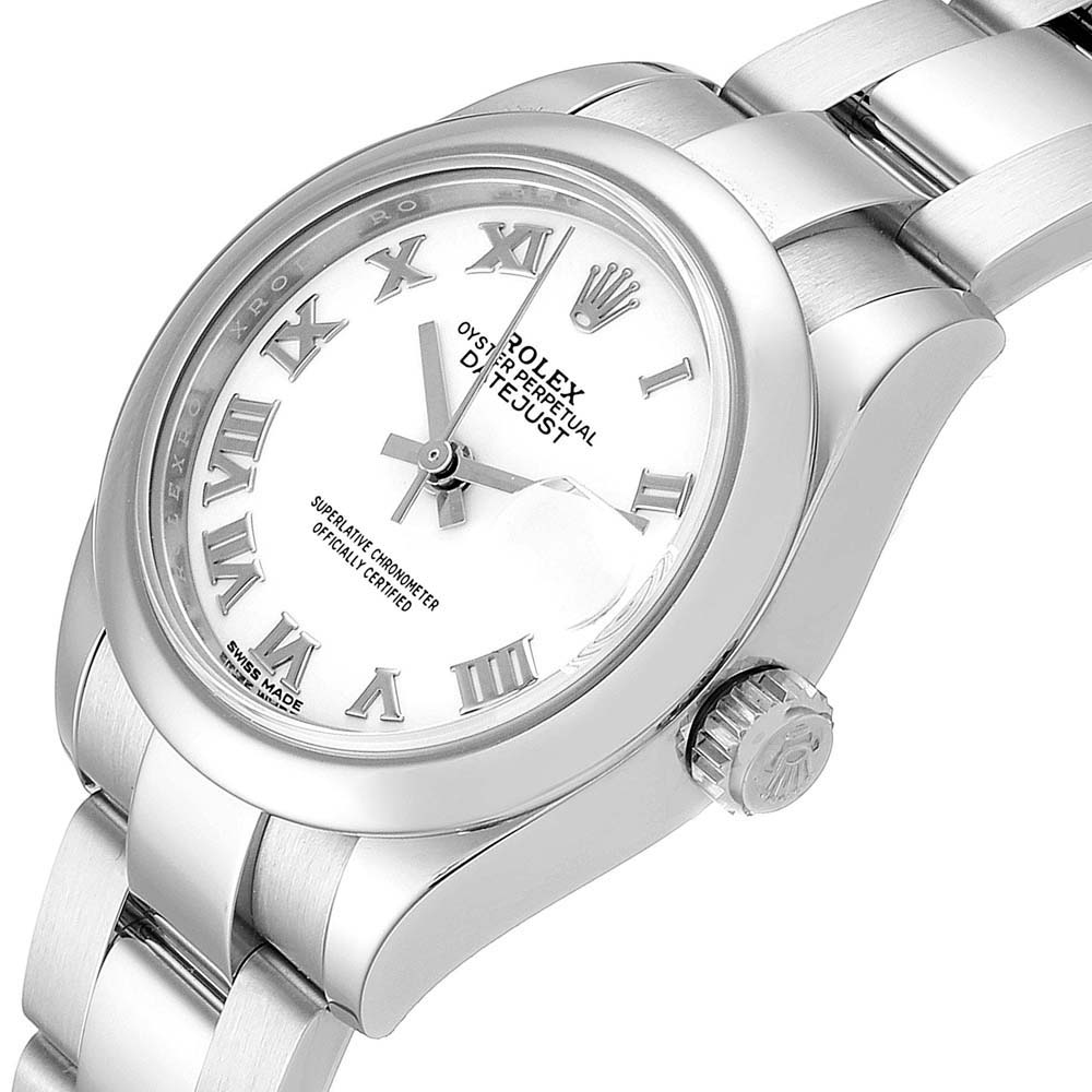 

Rolex White Stainless Steel Datejust 279160 Automatic Women's Wristwatch 28 MM